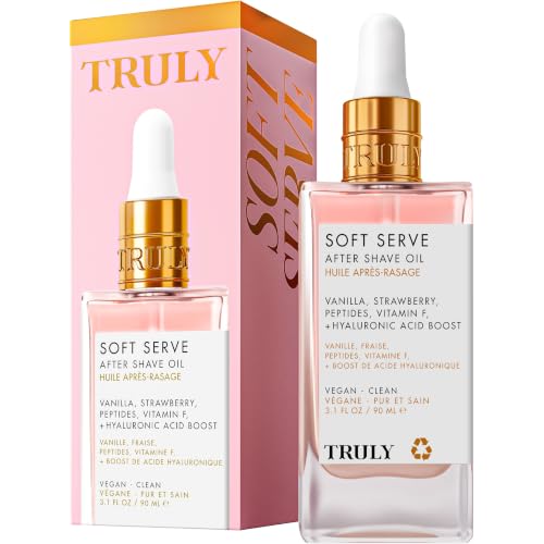 Truly Beauty Soft Serve After Shave Oil | Hydrating Treatment for Ingrowns & Irritation | Peptides, Hyaluronic Acid & Strawberry Extract | Soothes Beauty and Personal Care Truly Default Title