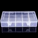 Kamay's Large Transparent Thick Hard 15 Grids Adjustable Compartment Slot Plastic Hobby Craft Storage Box Case Raft Storage Box Organizer…