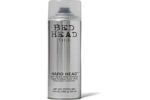 TIGI Bed Hard Head Extra Strong Hold Hair Spray, Tan, 10.6 Ounce