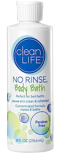 No-Rinse Body Bath, Concentrated, Scented, 8 oz. Bottle, 4 Count Beauty & Personal Care No-Rinse