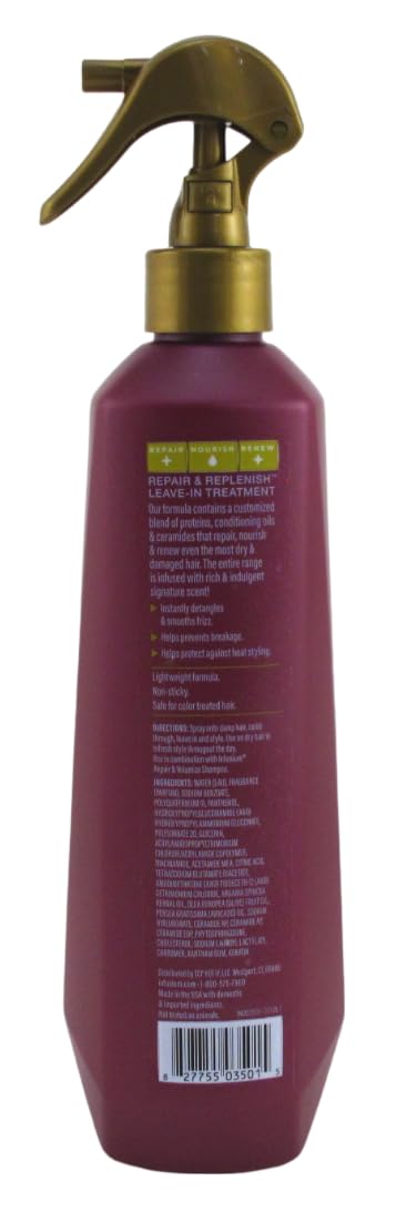 INFUSIUM LEAVE-IN TREATMENT Repair & Replenish, Nourish, Renew Spray with Niacinamide, Argan Oil, Ceramides, 11 FL OZ - 2 Pack
