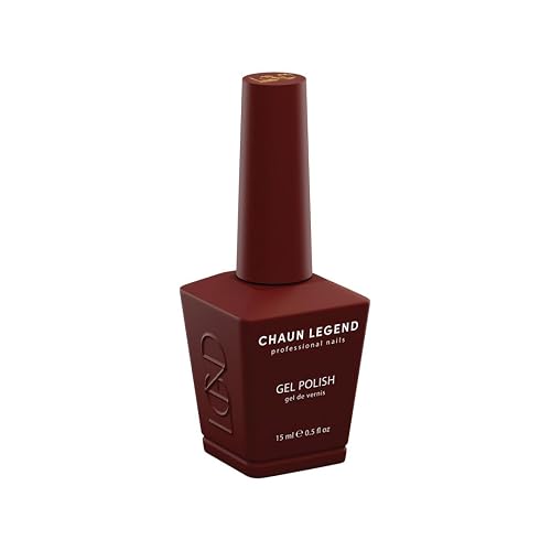 Chaun Legend Gel Nail Polish | Ryana's Red Kiss LG5207 (dark red wine) | Soak Off UV LED Cure Gel Polish High Gloss 15ml Beauty & Personal Care Chaun Legend Professional Nails