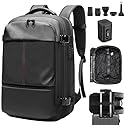 celpack Vacuum Backpack Travel, Vacuum Compression Travel Backpack with Pump, Water Resistant & TSA Anti Theft, Ideal for Travel/Camping/Laptop (With Electric Air Pump & Black)