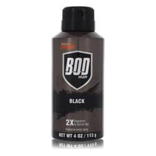 Bod Man Black by Parfums De Coeur Body Spray 4 oz for Men