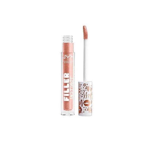 NYX PROFESSIONAL MAKEUP Filler Instinct Plumping Lip Polish, Lip Plumper Gloss - Brunch Drunk (Champagne)