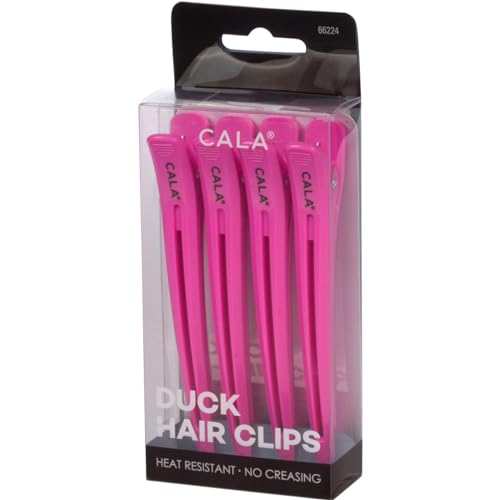 Cala Hot pink duck hair clips 4 count, 4 Count