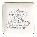 Retirement Gifts for Women-Jewelry Holder Ring Dish Trinket Tray-Retirement Appreciation Gift for Mom Boss…