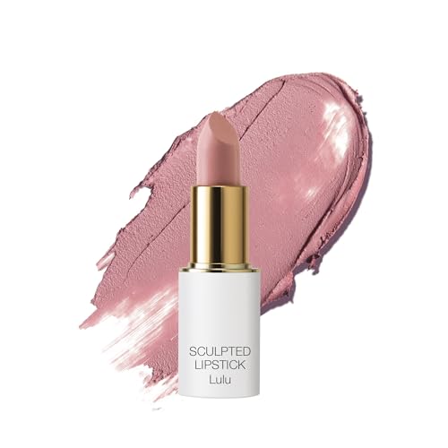 Ogee Full Bloom Sculpted Lipstick (Lulu - White Pink) - Long Lasting Organic Lipstick with Jojoba Oil & Micro Hyaluronic Acid - 70% Organic