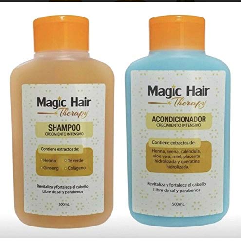 Magic Hair Therapy Shampoo, Acondicionador Crecimiento Intensivo y Tratamiento Capilar Restaurador Diurno