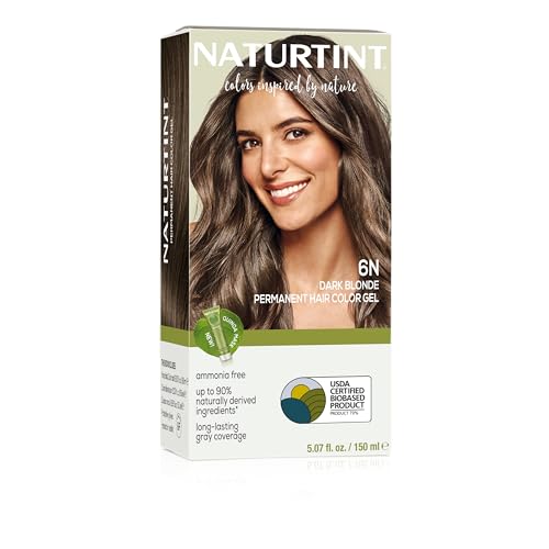 Naturtint 6N Dark Blonde Permanent Hair Color (Pack of 1), Ammonia Free, Vegan, Cruelty Free, up to 100% Gray Coverage, Long Lasting Results
