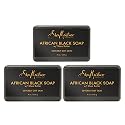 Shea Moisture African Black Soap With Shea Butter 8 oz (Pack of 3)