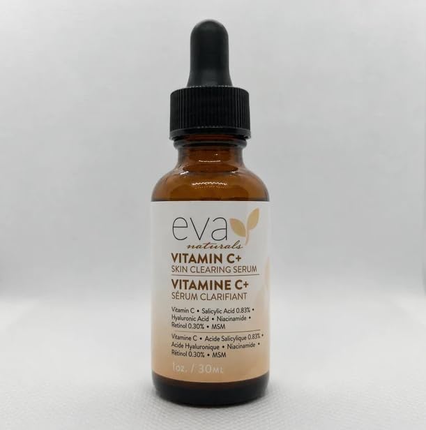 Vitamin C Serum for Face with Retinol (0.30%) & Salicylic 0.83% + Hyaluronic | Skin Refining Facial Serum for Uneven Tone, Texture & Hydration |