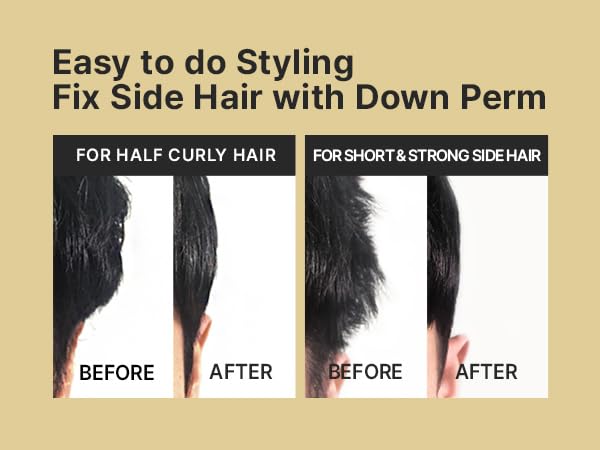 DASHU Down Perm Cream for Men 3.5oz - Korean Hair Straightening Perm Kit, Ultra Bond Gel, Helps Tame Frizzy Hair, Premium Perm Solution, 10-Minute
