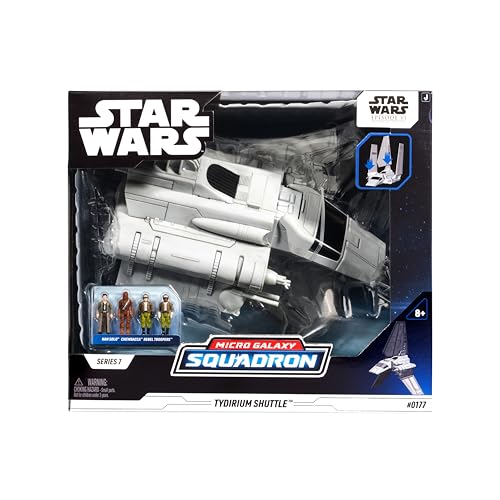 Star Wars Micro Galaxy Squadron Tydirium Shuttle - 7-Inch Vehicle with Unique Deco and Four 1-Inch Micro Figure Accessories