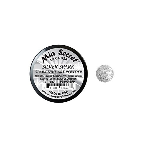 Mia Secret Professional Spark Collection Acrylic Powder 1/4 oz (Pick Your Color) (Silver Spark) Beauty & Personal Care Mia Secret