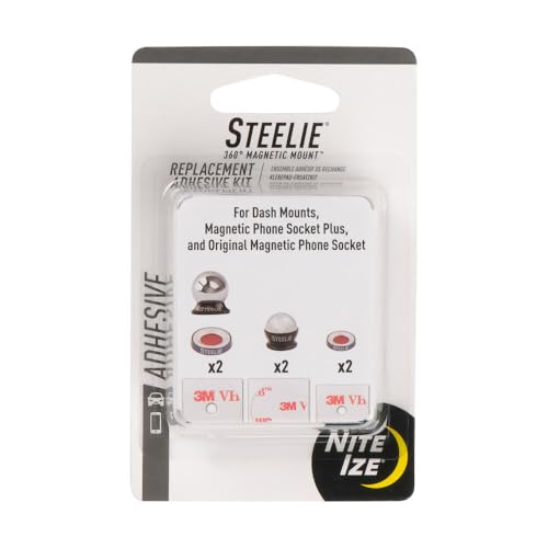 Nite IZE Steelie Universal Adhesive Replacement Kit - for Dash Mount and Phone Sockets
