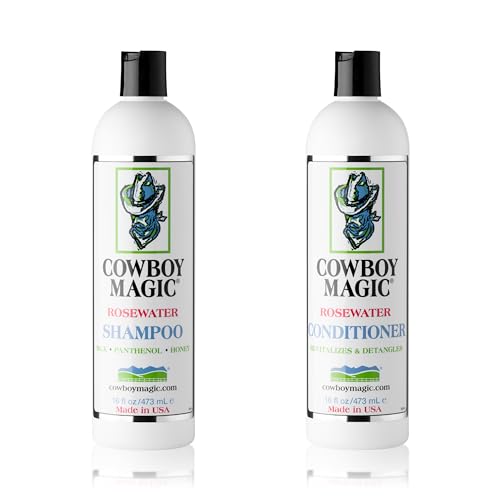 Cowboy Magic Rosewater Shampoo + Conditioner 16 Ounce Each