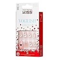 KISS Salon Acrylic French Color, "Red Roses", Pink/White, Medium Size, Almond Shape, Includes 28 Nails, 2G Glue, 1 Manicure Stick, 1 Mini File Beauty & Personal Care KISS