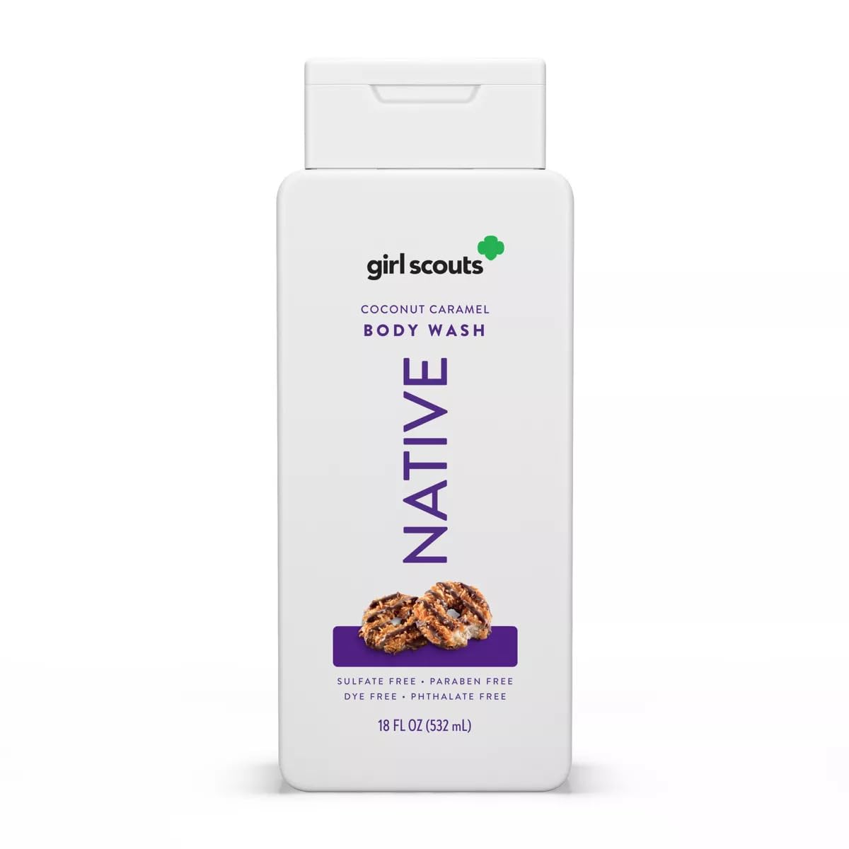 Native - Limited Edition Girl Scouts Cookies, Coconut Caramel Body Wash 18 Fl Oz Beauty & Personal Care Native