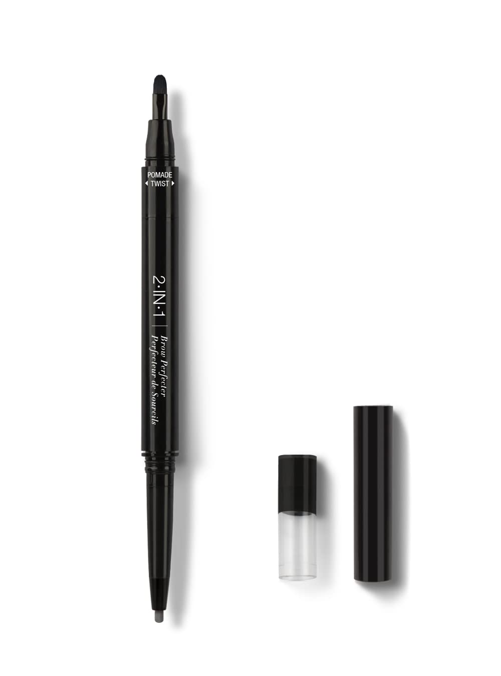 Absolute New York 2-in-1 Brow Perfecter, Dual-Ended Eyebrow Tool, Pencil and Pomade (AEBD01 Natural Ebony)