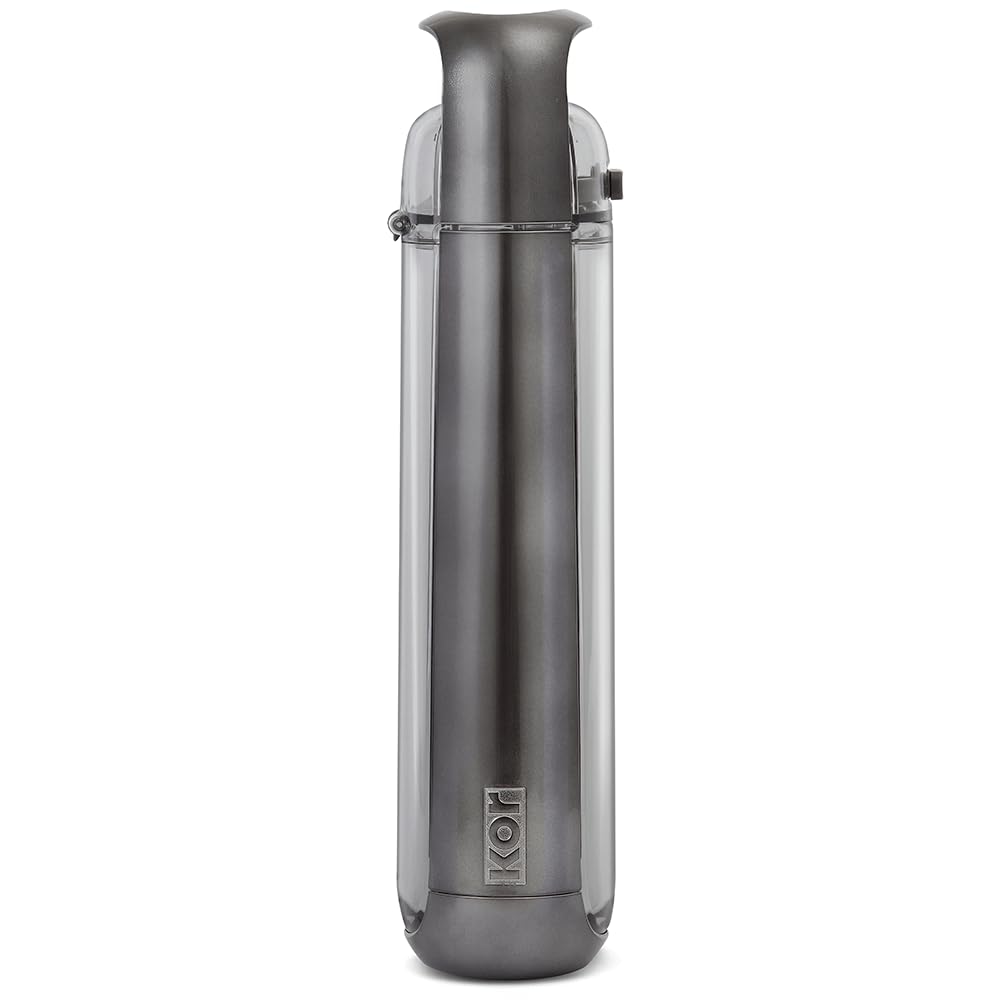 KOR ONE Black Nickel | BPA Free Clear Reusable Water Bottle I 750ML I 25 Oz