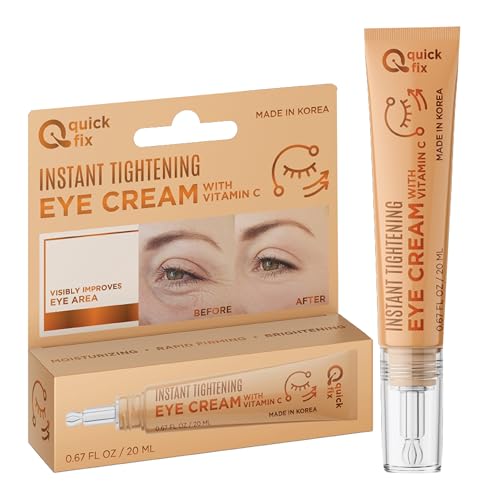 Quick Fix Vitamin C Instant Eye Tightener - Under Eye Cream for Dark Circles, Puffiness & Bags - Dermatologist Tested, Anti-Aging, Korean Skin Care