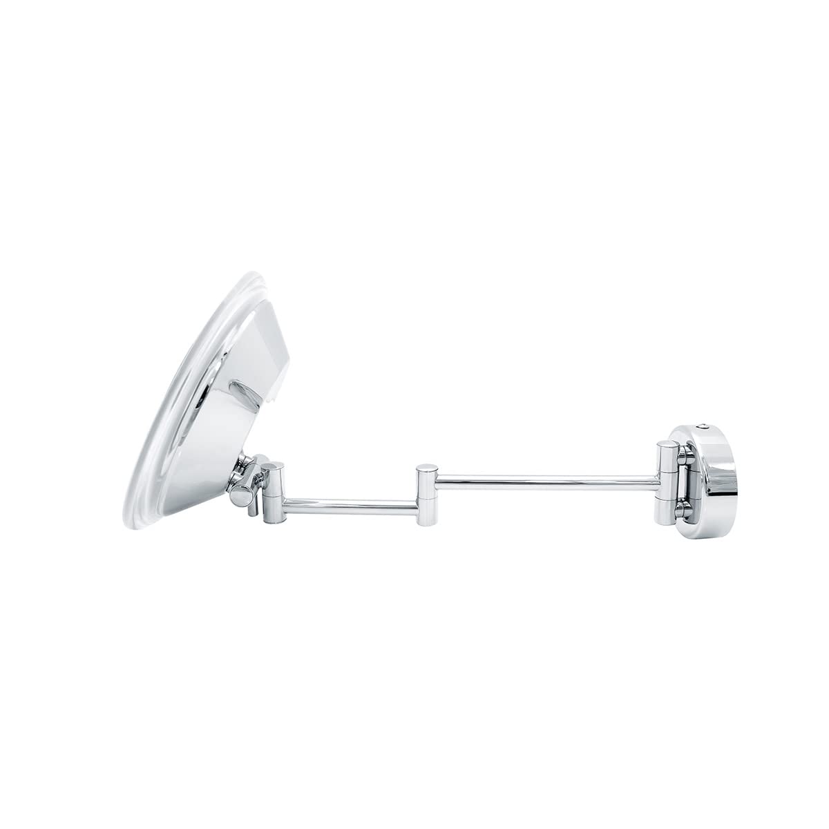 WS Bath Collections Beauty 300T Beauty 18" W x 3-1/8" H Modern Circular Framed Makeup Wall Mirror with LED Lighting - Polished Chrome Beauty and Personal Care WS Bath Collections