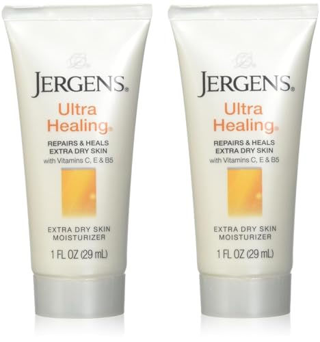 Jergens Ultra Healing Dry Skin Moisturizer, Travel Size Body and Hand Lotion, for Extra Dry Skin, Use After Washing Hands, HYDRALUCENCE blend