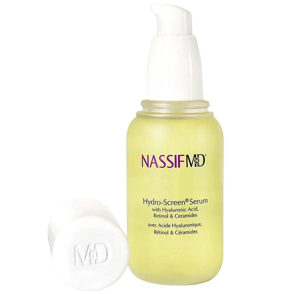 NassifMD Hydro-Screen Hydration Serum | Surgeon-Created Hyaluronic Acid, Ceramides & Retinol Formula for Plumping, Firming & Reducing Fine Lines