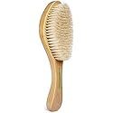 GranNaturals Soft Bristle Hair Brush - Curved Boar Bristle Vintage Style Hairbrush for 360 Waves, Sleek Slick Back Ponytail & Bun, Smoothing, Fades