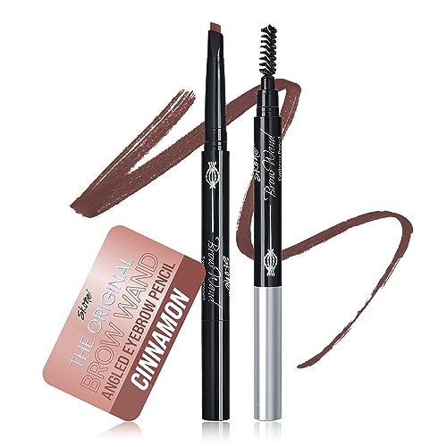 Skone Cosmetics The Original Brow Wand Eyebrow Pencil with Brush - Dual-Sided Retractable Waterproof Long-Lasting Brown Eye Brow Pencils for Women