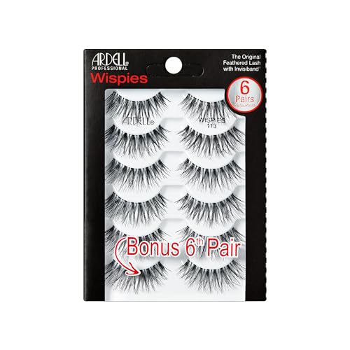 Ardell Wispies False Eyelashes 113 - Natural Wispy Strip Lashes, Lightweight & Seamless Invisiband for All-Day Wear, 6 Pairs, 1 Pack Beauty and Personal Care Ardell Default Title