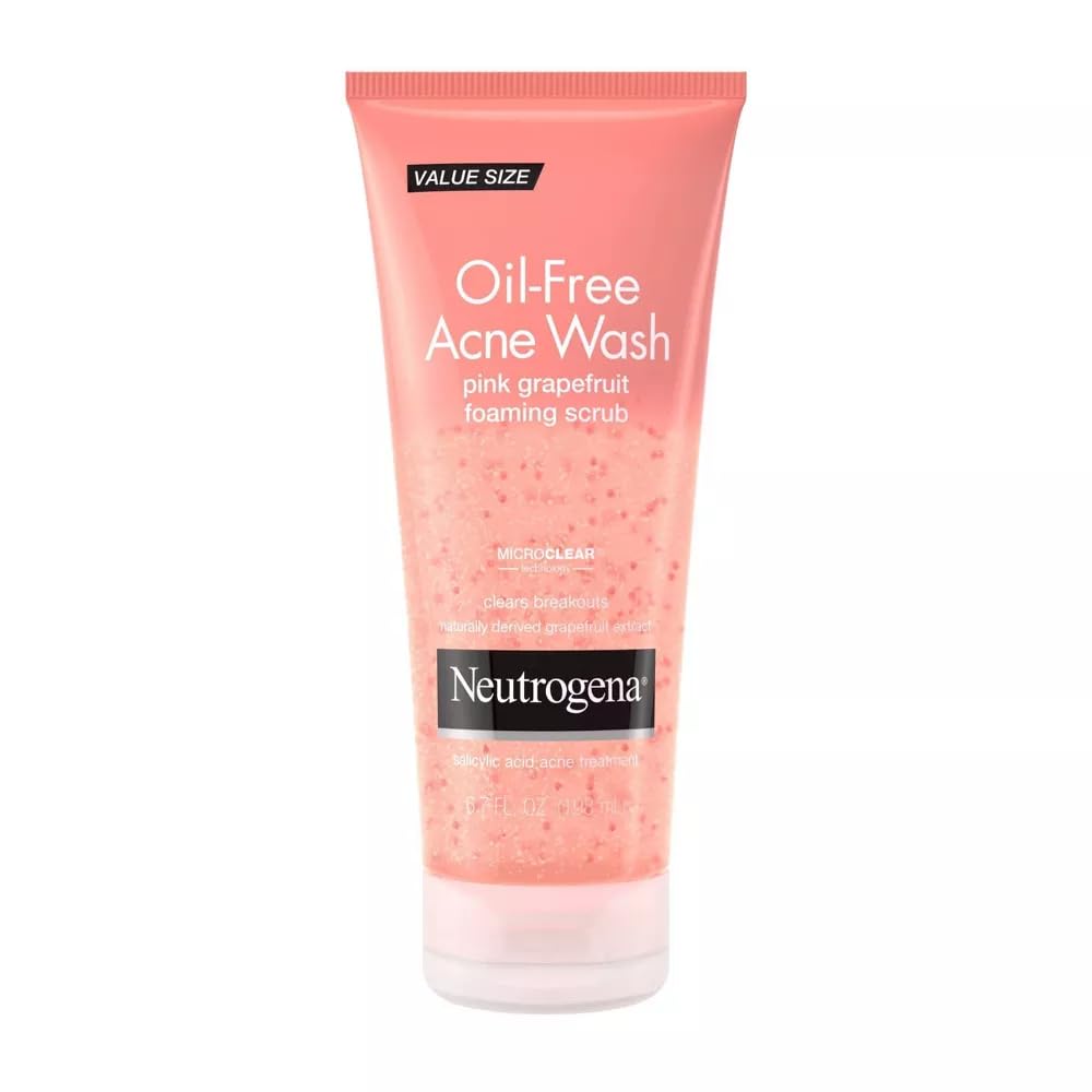 Neutrogena Oil Free Pink Grapefruit Acne Face Wash with Vitamin C for Breakouts - 6.7 fl oz