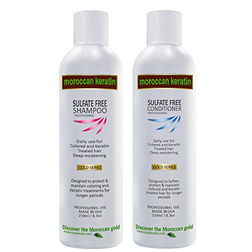 Moroccan Keratin Sulfate Free Shampoo & Conditioner Set Infused with Moroccan Argan Oil