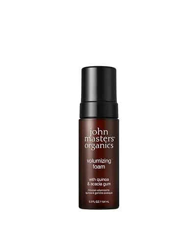 John Masters Organics Volumizing Foam 5.2 oz | 70%+ Organic Ingredients | Non-Aerosol | Long-lasting Hold | Cruelty-Free