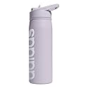 adidas 600 ML (20 oz) Straw Top Metal Water Bottle, Hot/Cold Double-Walled Insulated 18/8 Stainless Steel