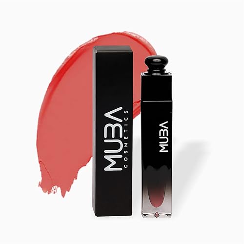 MUBA COSMETICS Liquid Lipstick - 24 Hour Waterproof Long Lasting, None- Transferable & High-Pigment Lip Makeup, Lipstick for Women - Liquid Lipsticks