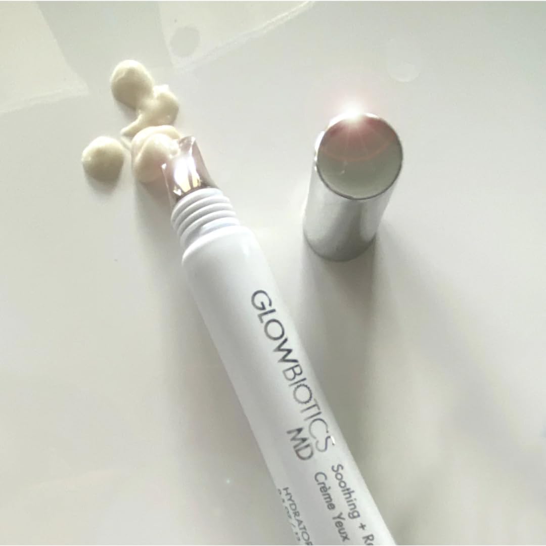 Glowbiotics Soothing + Revitalizing Probiotic Eye Cream: Hydrate, Firm & Reduce Wrinkles, Dark Circles & Puffiness, Peptide-Rich for Youthful Eyes