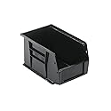 Quantum Storage Systems QUS221BK Ultra Stack & Hang Heavy Duty Part Organizer Black Bins 10" L x 6" W x 5" H 12 Pack