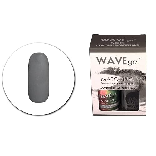 WAVEGEL Soak-0ff Gel & Nail Lacquer Matching Duo Set - Concrete Wonderland - WCG54-54 I 0.5 Oz Beauty & Personal Care WAVE gel