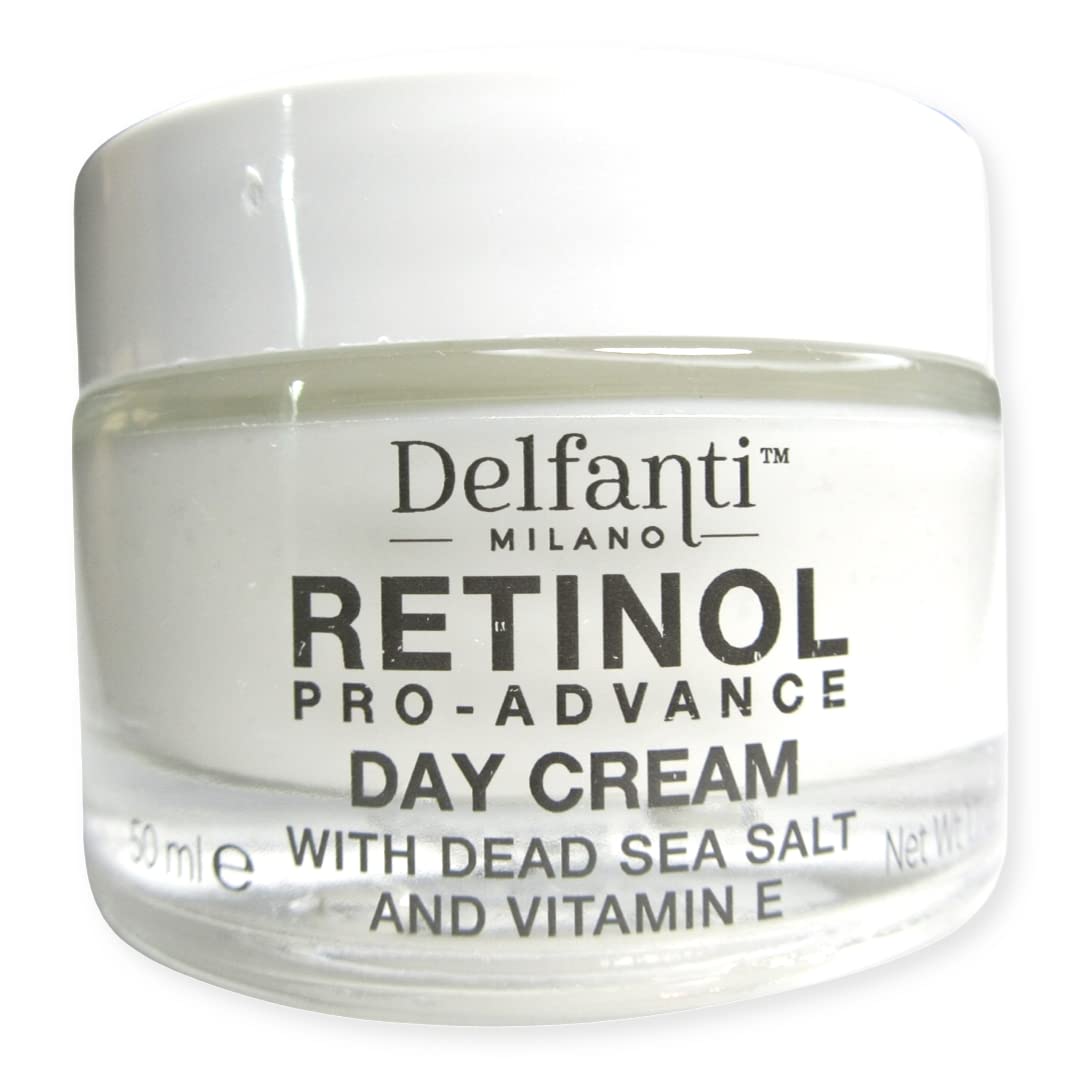 Delfanti-Milano • RETINOL PRO-ADVANCE • Anti-Aging DUO pack • Day + Night Creams • Face and Neck Moisturizers with Dead Sea Minerals and Vitamins E