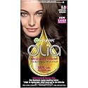 Garnier Olia Ammonia Free Permanent Hair Color, 100% Gray Coverage (Packaging May Vary), 5.0 Medium Brown Hair Dye, Pack of 1