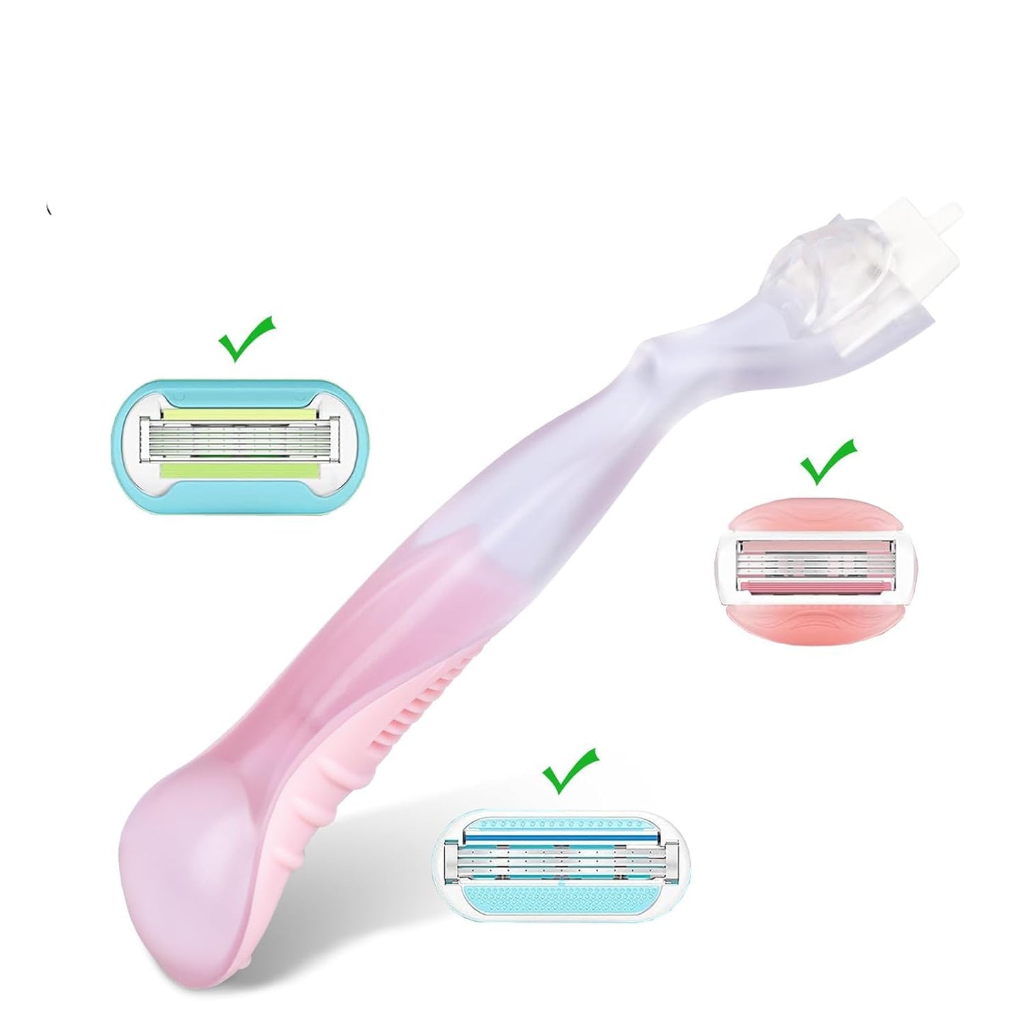 Replacement Handle Compatible with Gillette Venus, Comfort Glide Razor Handle Non-slip Ergonomic Handles for Women (Pink) Beauty and Personal Care VANEST