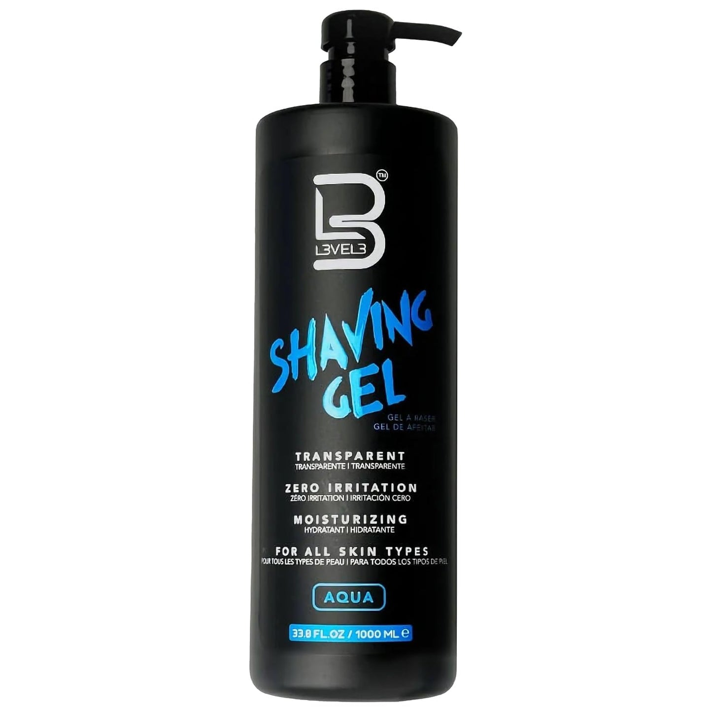 L3 - Level 3 Shaving Gel - Straight Razor Shave Gel - Non-Irritating - Refreshing Smell - No Hot Towel Necessary - Level Three Razor Gel (Aqua Beauty and Personal Care L3