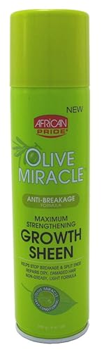 African Pride Olive Miracle Growth Sheen Spray, 8 Ounce