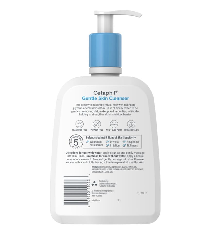 Cetaphil Gentle Skin Cleanser 20 fl oz | Hydrating Face Wash & Body Wash | Ideal For Sensitive, Dry Skin | Non-irritating | Wont Clog Pores |