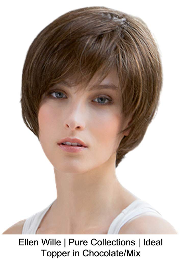 IDEAL Human Hair Top Piece by Ellen Wille, 5PC Bundle: Top Piece, 4oz Mara Ray ProSmooth Shampoo, Conditioner, The One Leave In Hair Mask, and 19 Page