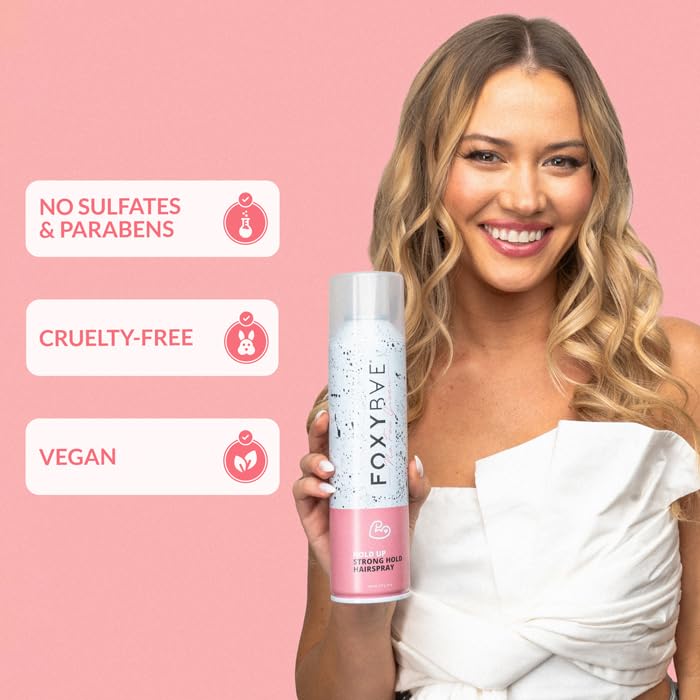FoxyBae Hair Spray for Women - Volumizing Styling Hairspray - Flexible, Frizz Control, Thickening - Strong Hold - 8 Fl Oz