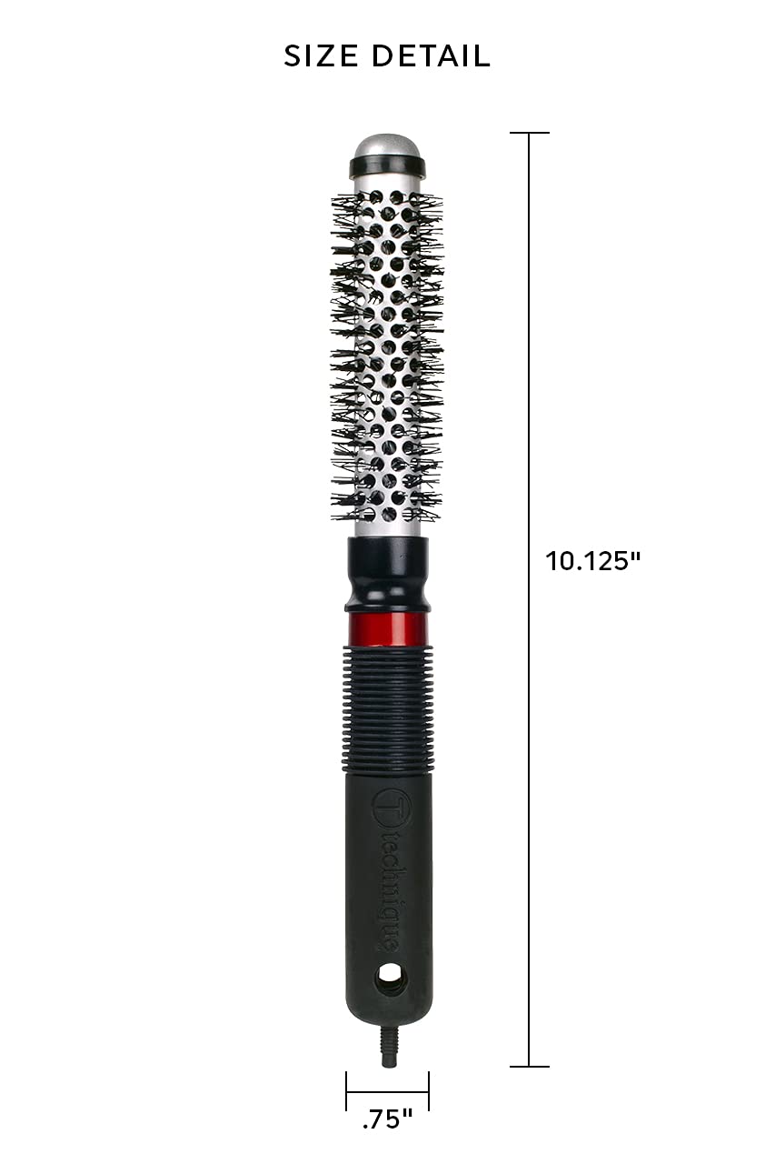 Cricket Technique Thermal Hair Brush #300 0.75” for Blow-Drying, Curling, and Styling - Heat-Retaining Barrel with Anti-Static Tourmaline Bristles