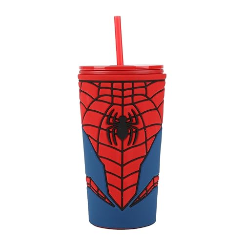 Bioworld Marvel Spider-Man Suit Up 20 oz Tumbler with Straw